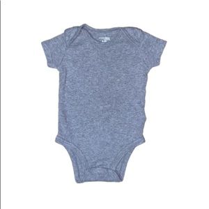 Carter’s Gray Short Sleeve Onesie Size 0-3 Months